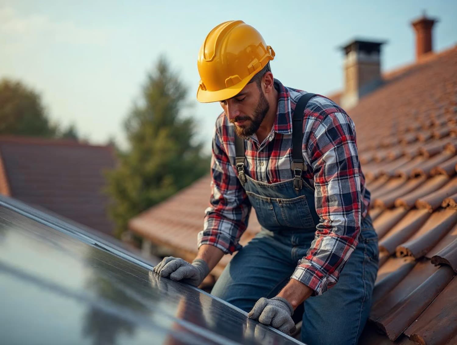 Geprüfter Fachbetrieb installiert eine Solaranlage